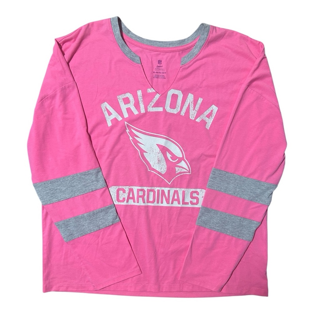 Size XL Women's Pink Arizona Cardinals Football Long Sleeve Jersey New Unworn